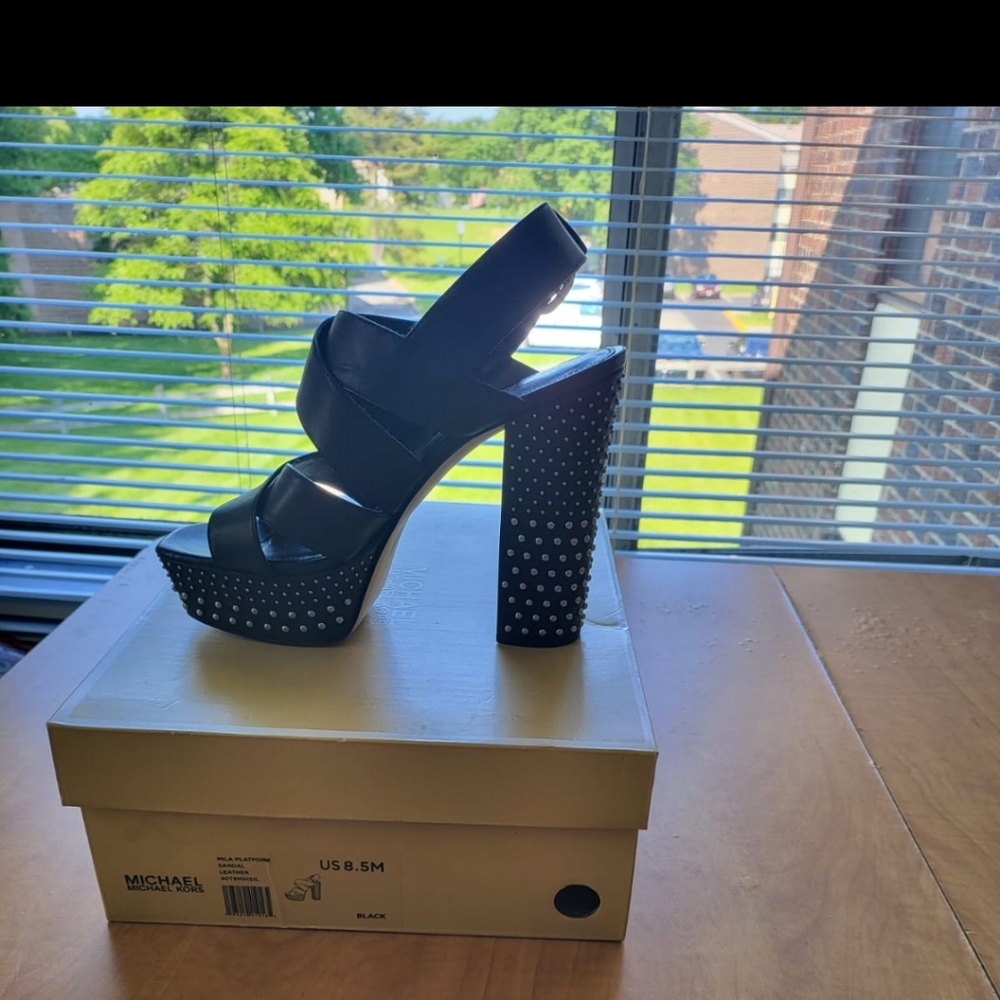 Michael Kors Mila Platform Sandal Leather